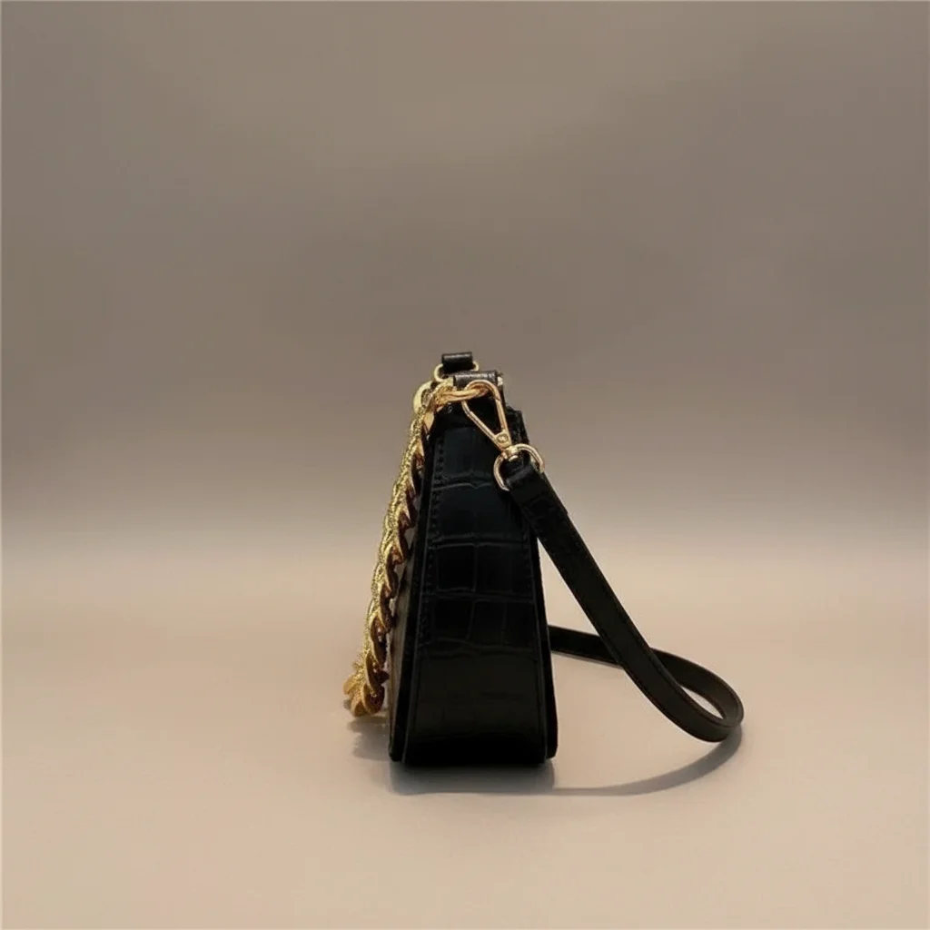 Sac chaine baguette simili cuir texturé – Image 2
