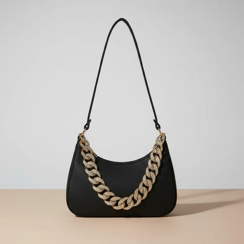 Sac chaine baguette simili cuir texturé – Image 6