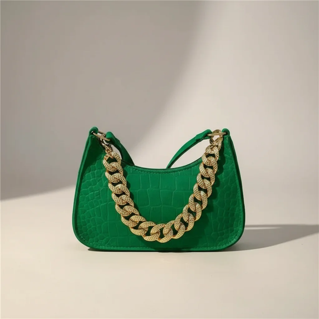 Sac chaine baguette simili cuir texturé – Image 8