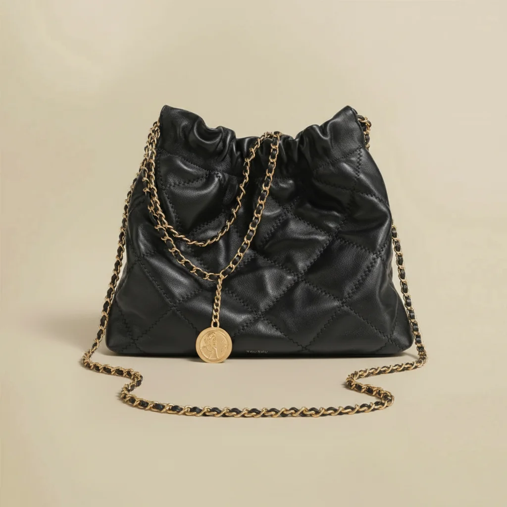 Sac chaine bourse simili cuir matelassé – Image 3