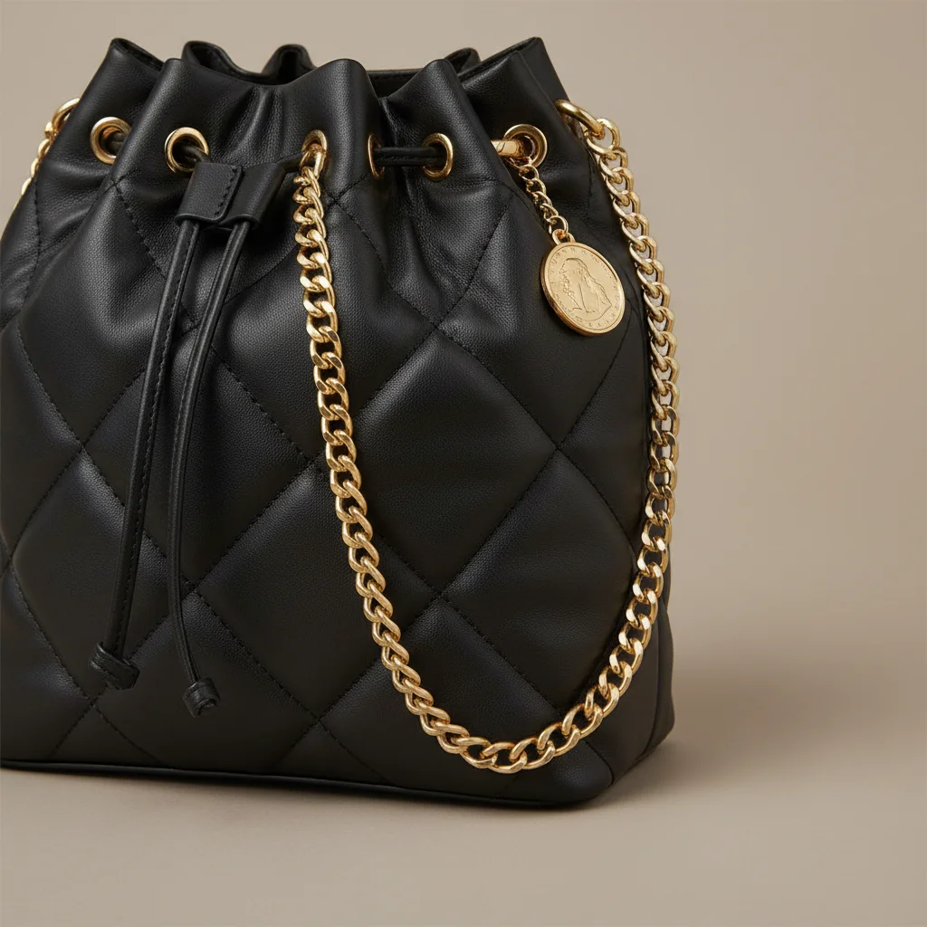 Sac chaine bourse simili cuir matelassé – Image 4