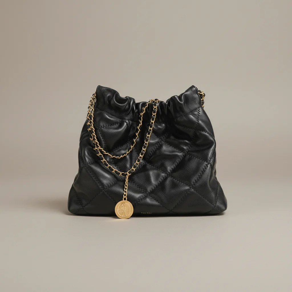 Sac chaine bourse simili cuir matelassé – Image 6