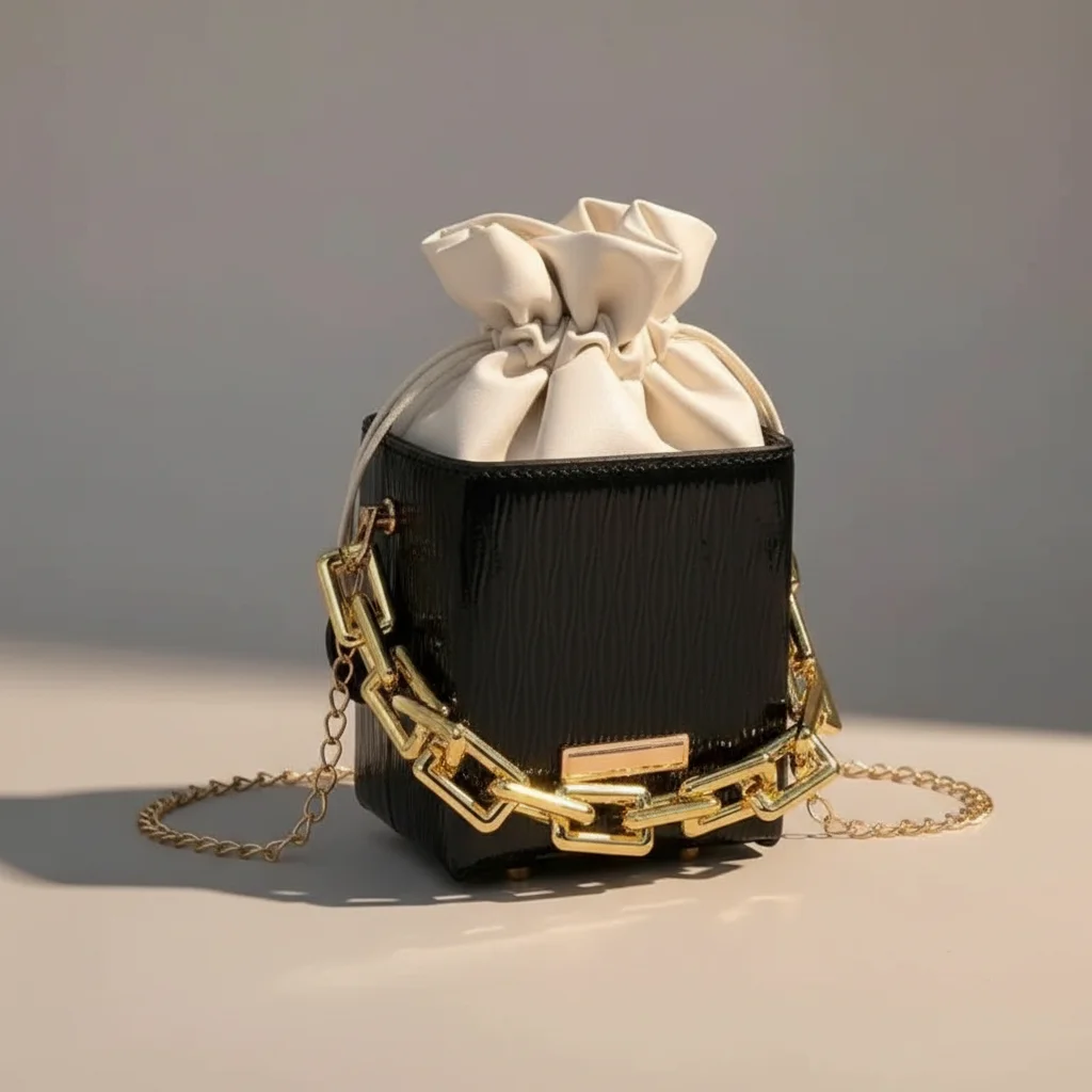 Sac chaine bourse simili cuir tendance – Image 2