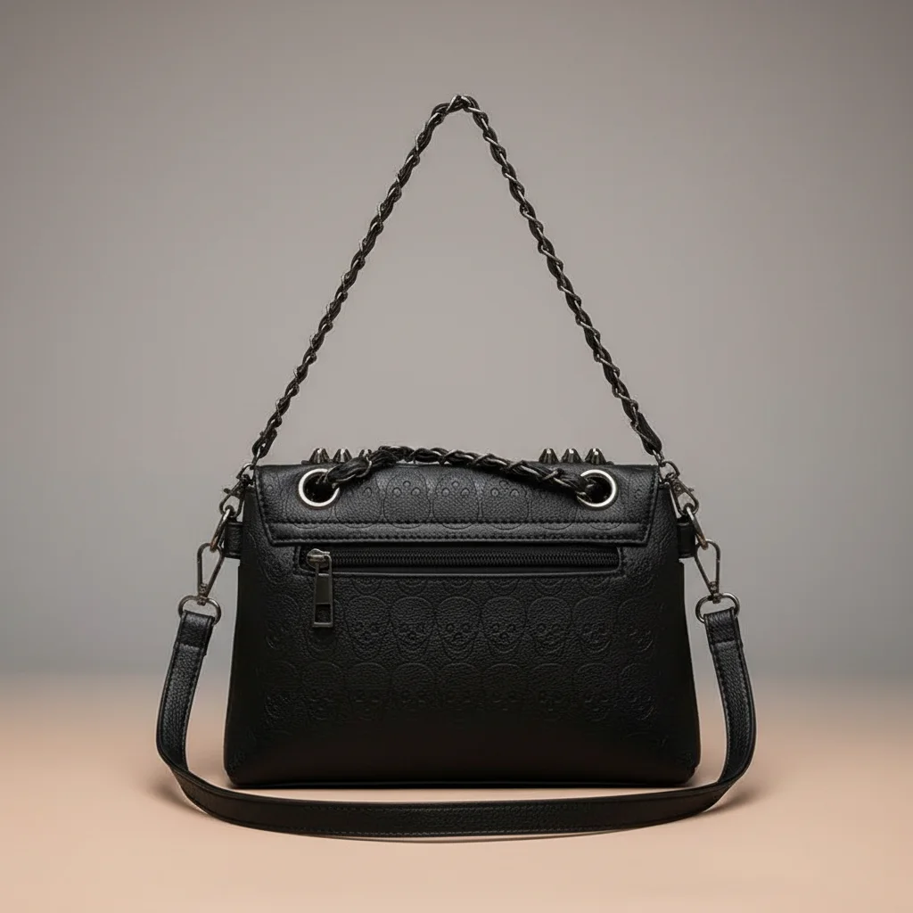 sac chaine clouté simili cuir original – Image 3
