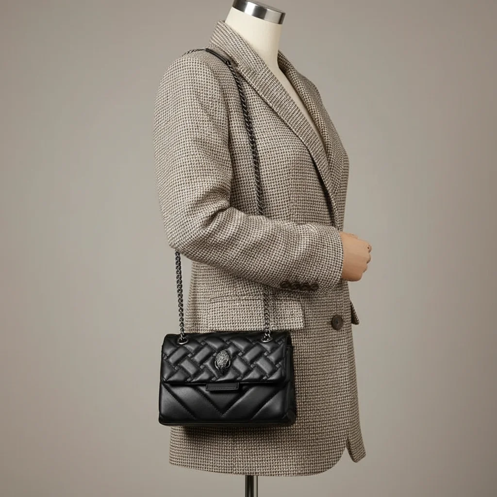 Sac chaine cuir matelassé élégant – Image 5