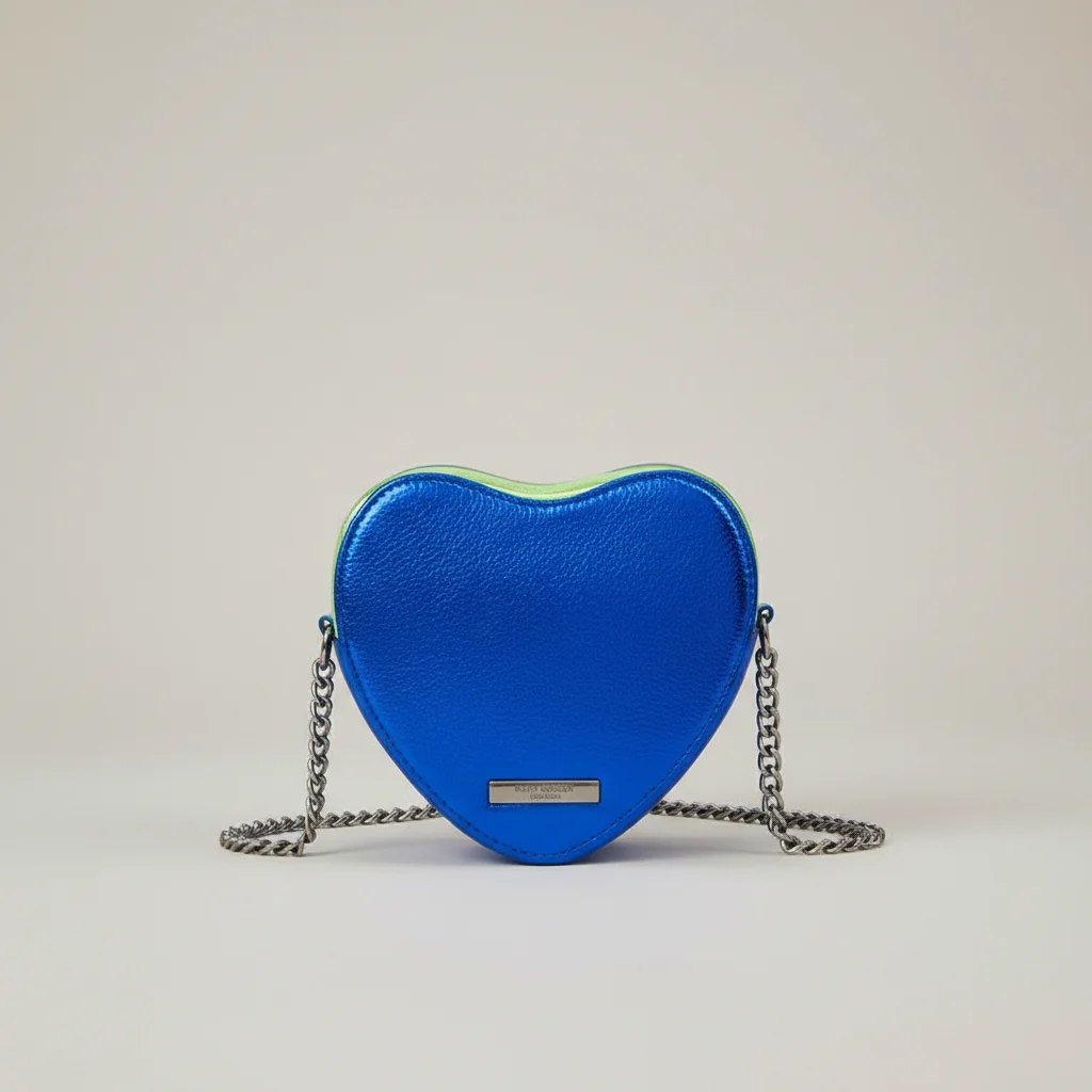 Sac chaine cœur simili cuir compact – Image 7