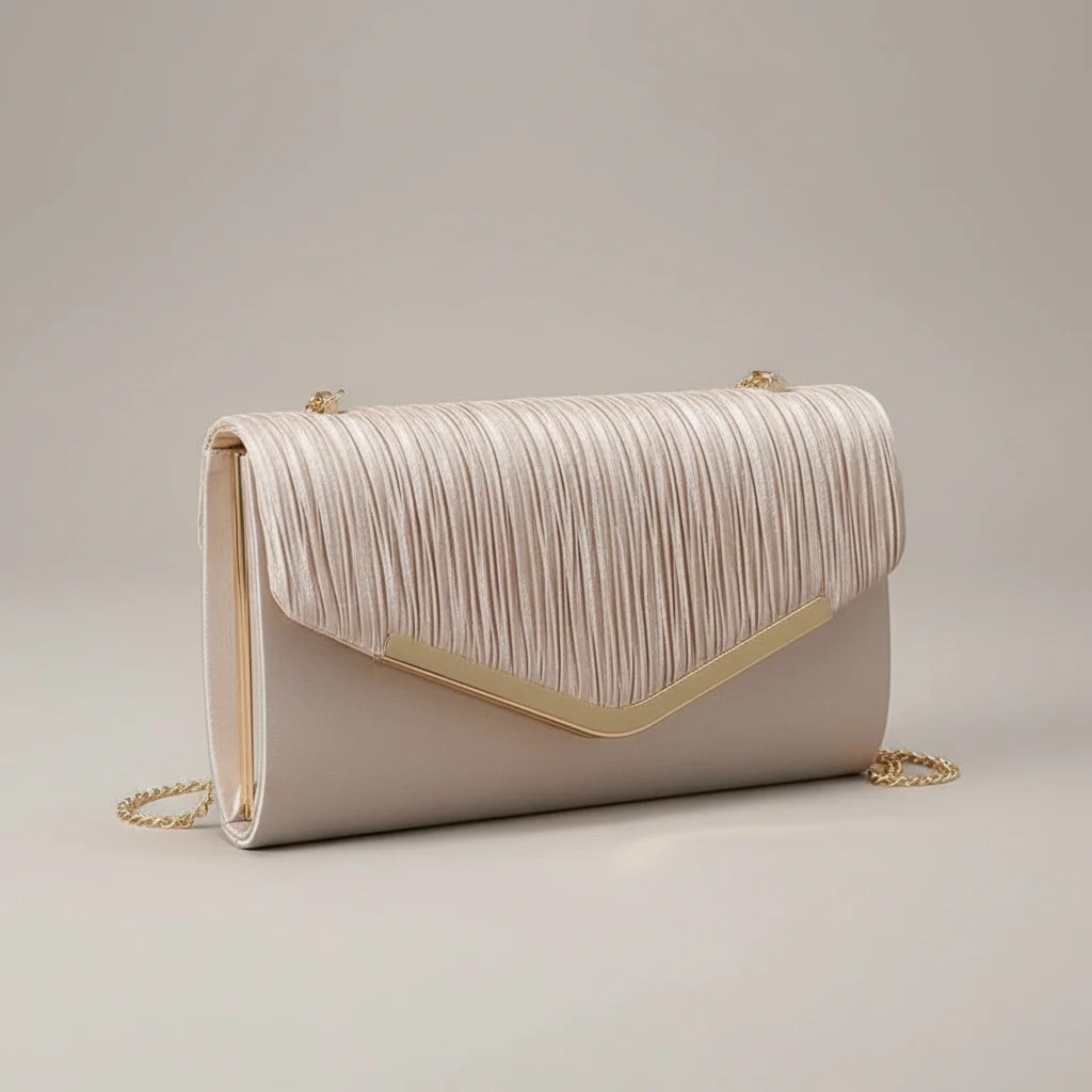 Sac chaine doré mariage nylon élégant