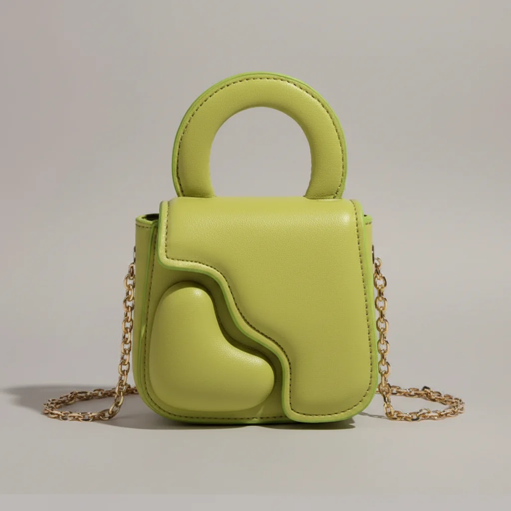 sac chaine forme cœur simili cuir compact – Image 20