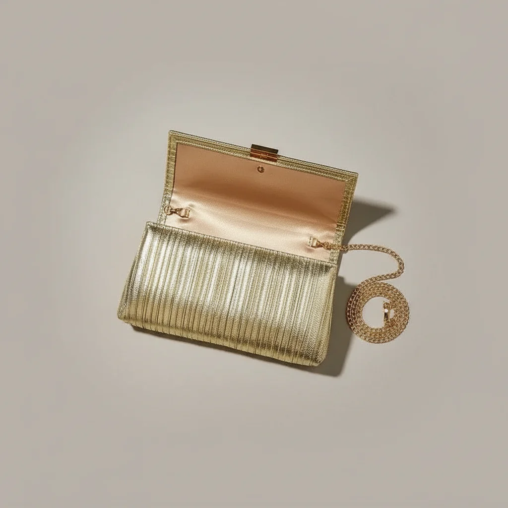 Sac chaine lycra soirée métallisé compact – Image 3