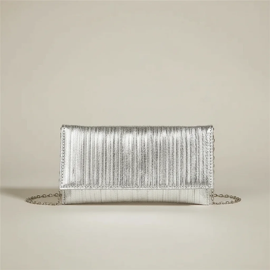 Sac chaine lycra soirée métallisé compact – Image 8