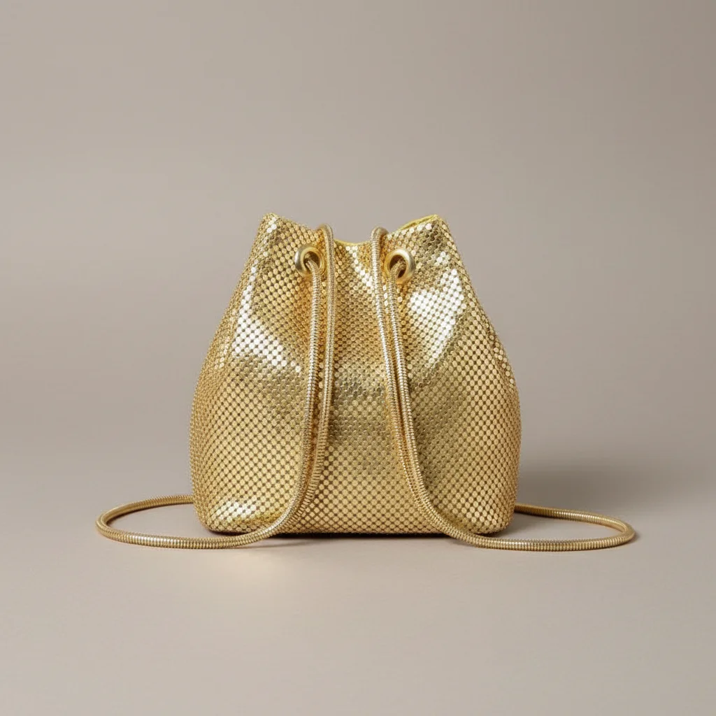 Sac chaine métallisé soirée compact