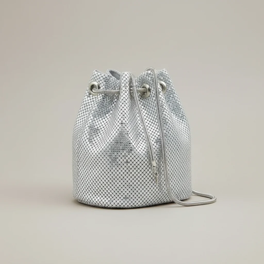 Sac chaine métallisé soirée compact – Image 13