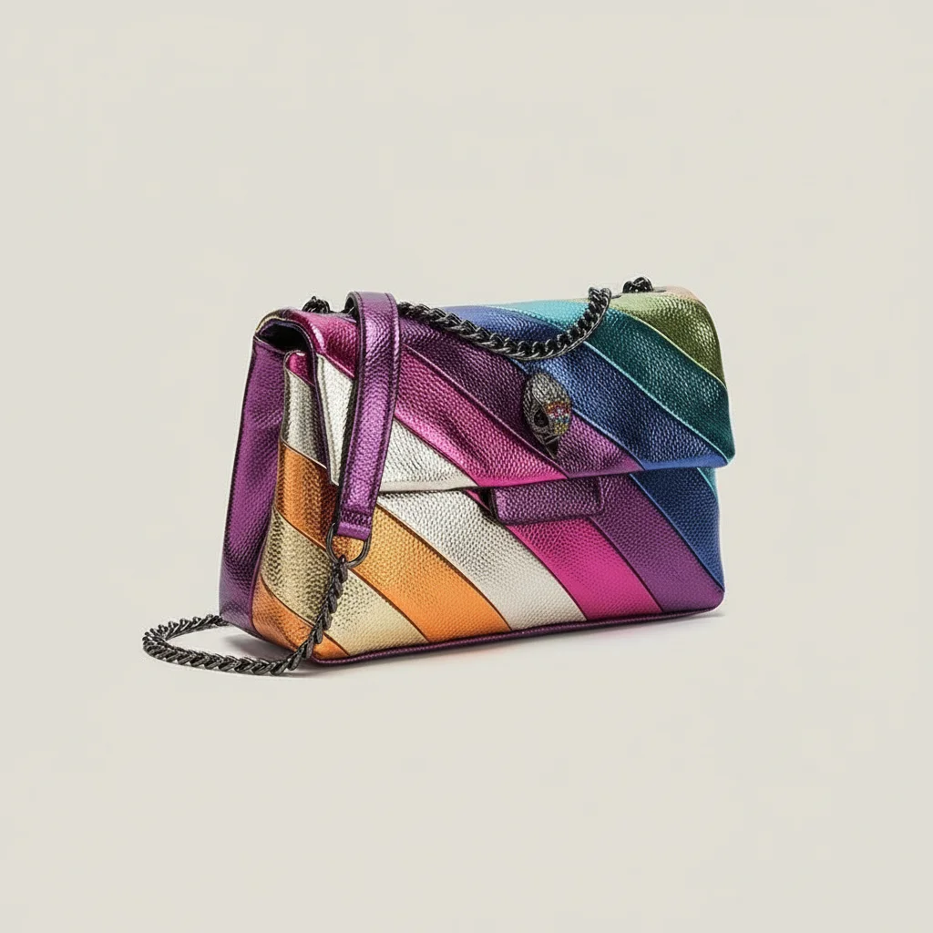 sac chaine multicolore simili cuir 25cm – Image 2