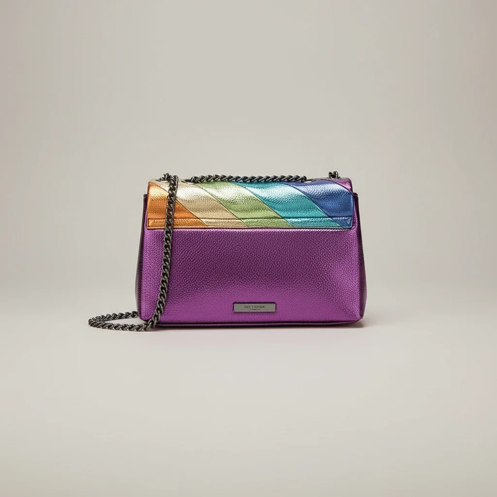 sac chaine multicolore simili cuir 25cm – Image 6