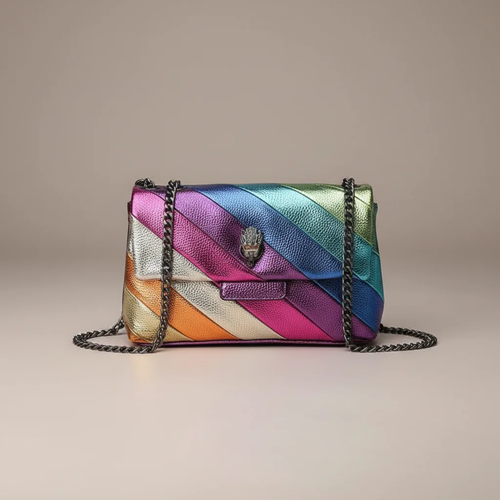 sac chaine multicolore simili cuir 25cm – Image 7