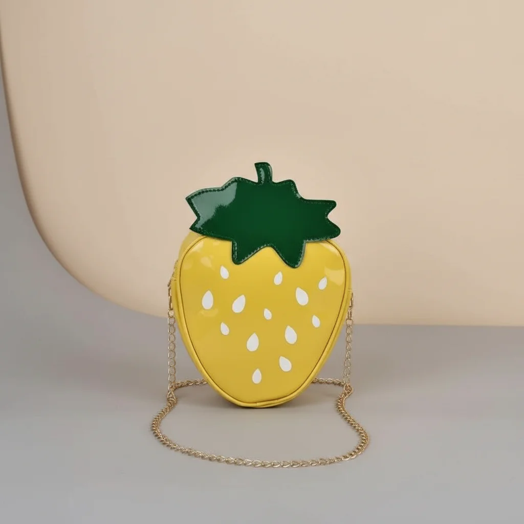 sac chaine original forme fraise pu – Image 11