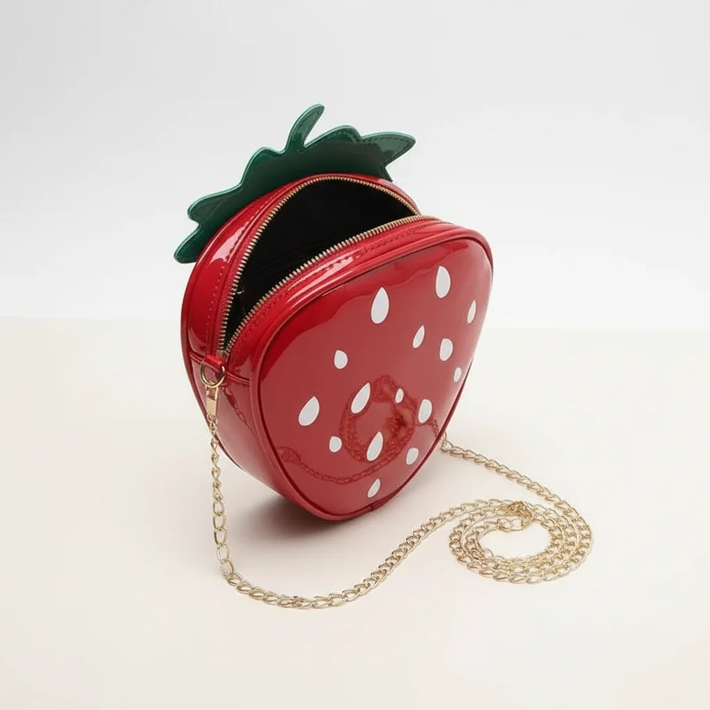 sac chaine original forme fraise pu – Image 3