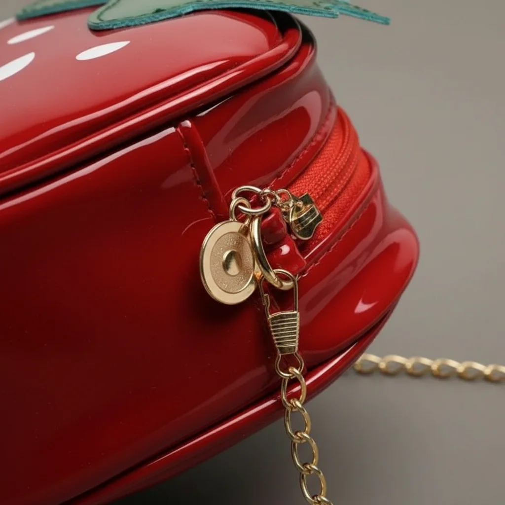 sac chaine original forme fraise pu – Image 9