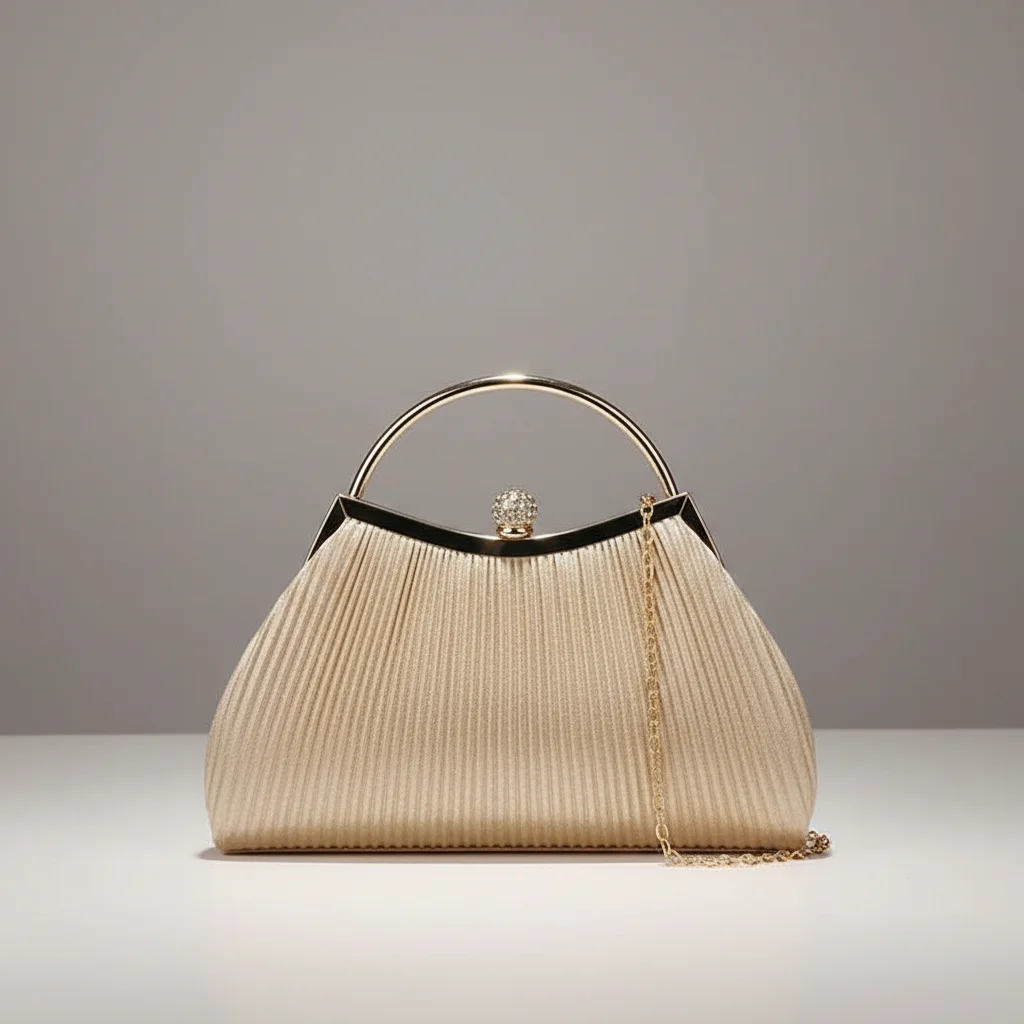 Sac chaine polyester plissé cérémonie