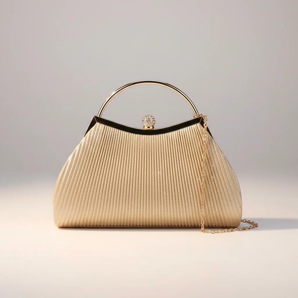 Sac chaine polyester plissé cérémonie – Image 2