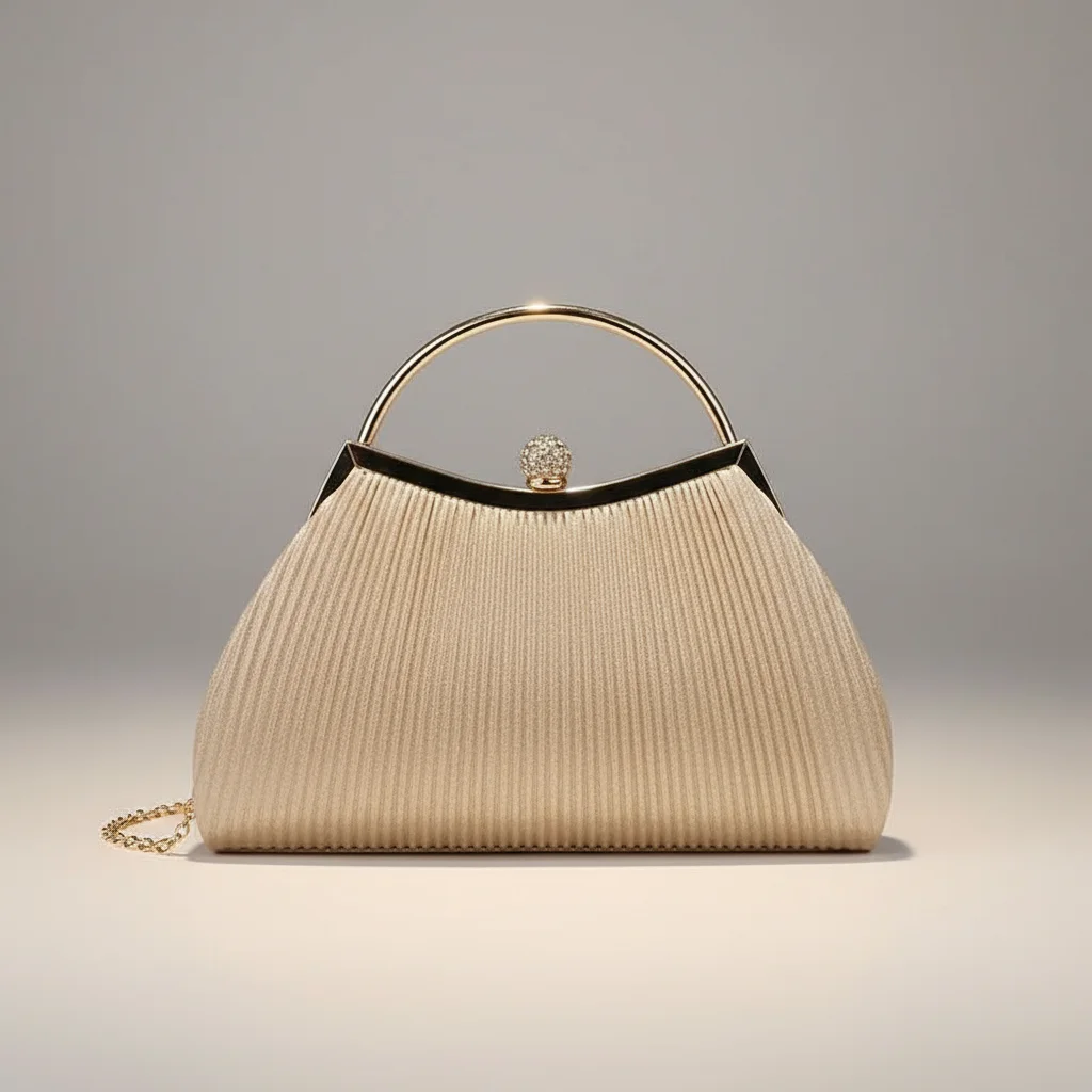 Sac chaine polyester plissé cérémonie – Image 3