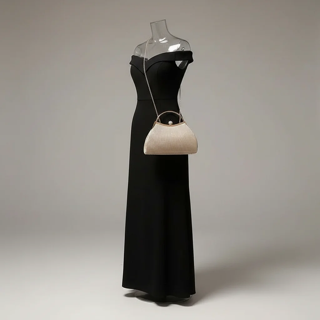 Sac chaine polyester plissé cérémonie – Image 5