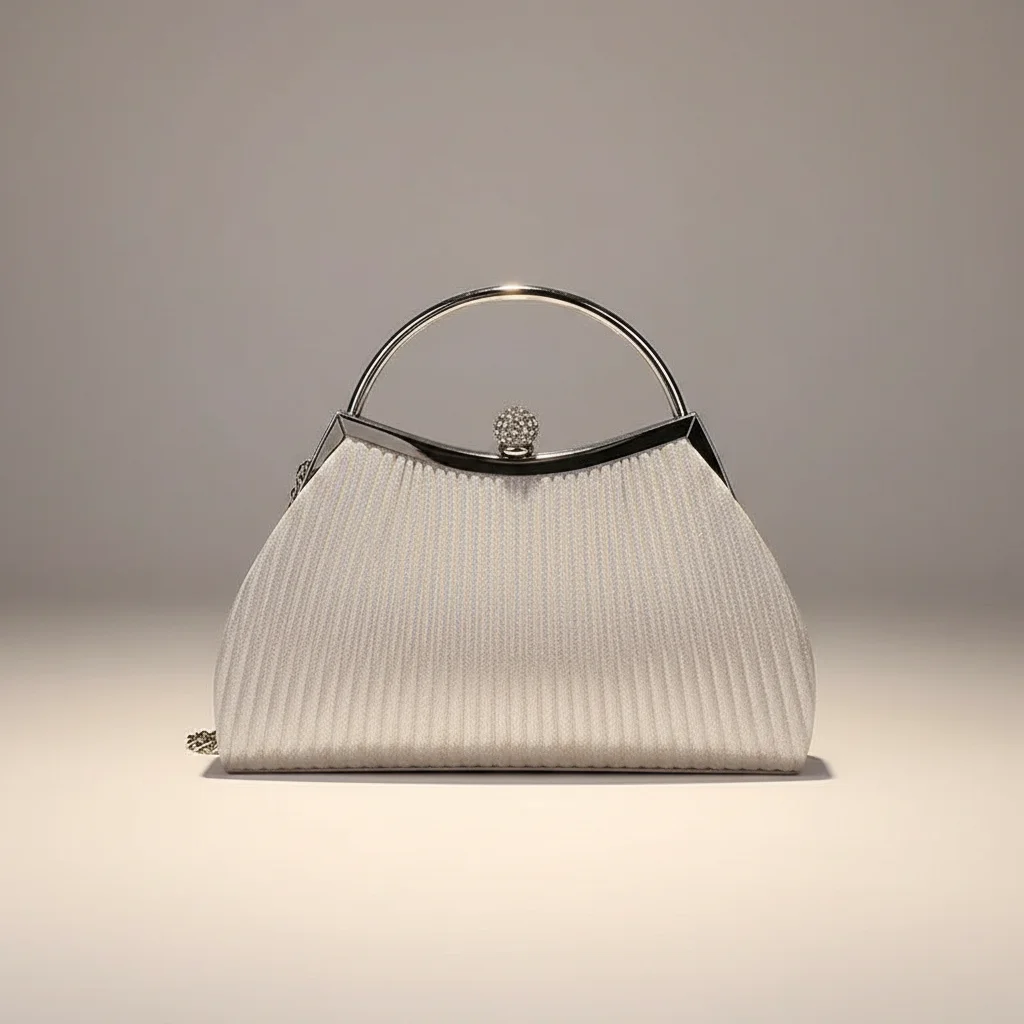 Sac chaine polyester plissé cérémonie – Image 9