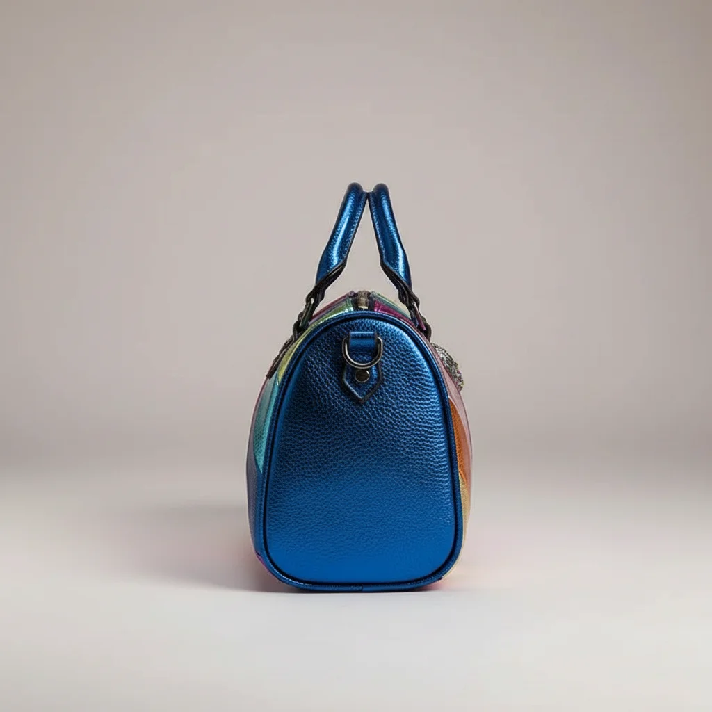 sac chaine pu multicolore porté main – Image 2