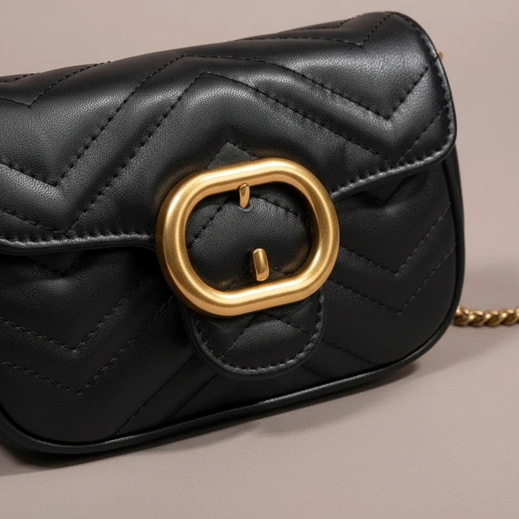 Sac chaine simili cuir compact soirée – Image 4