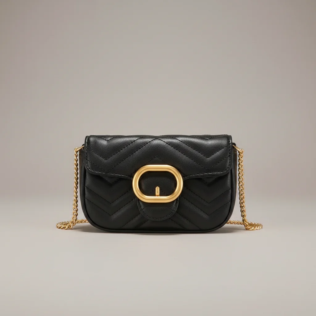 Sac chaine simili cuir compact soirée – Image 6