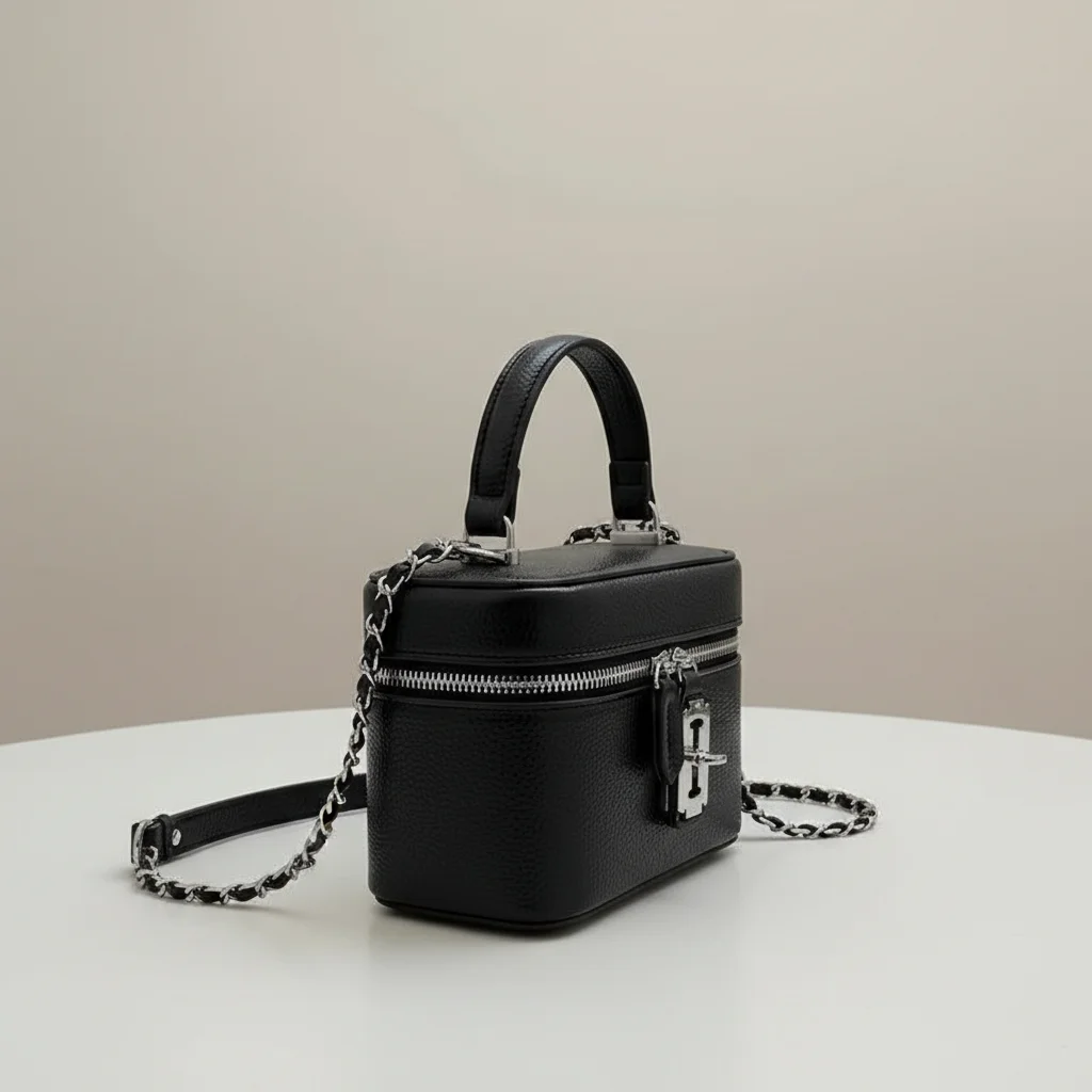 Sac chaine simili cuir format boîte – Image 2