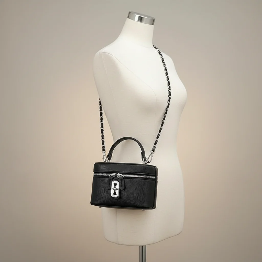 Sac chaine simili cuir format boîte – Image 5