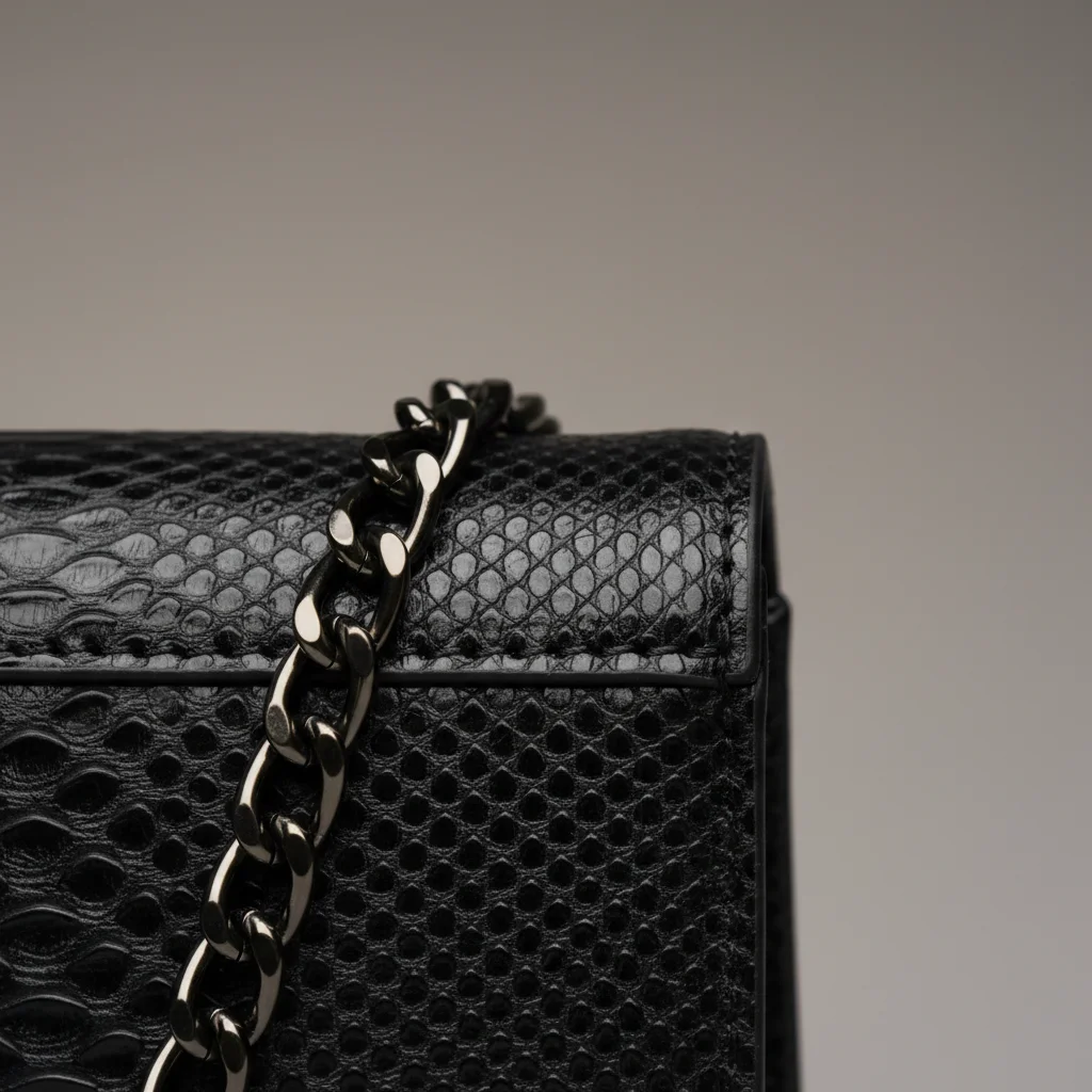 Sac chaine simili cuir texturé soirée – Image 8