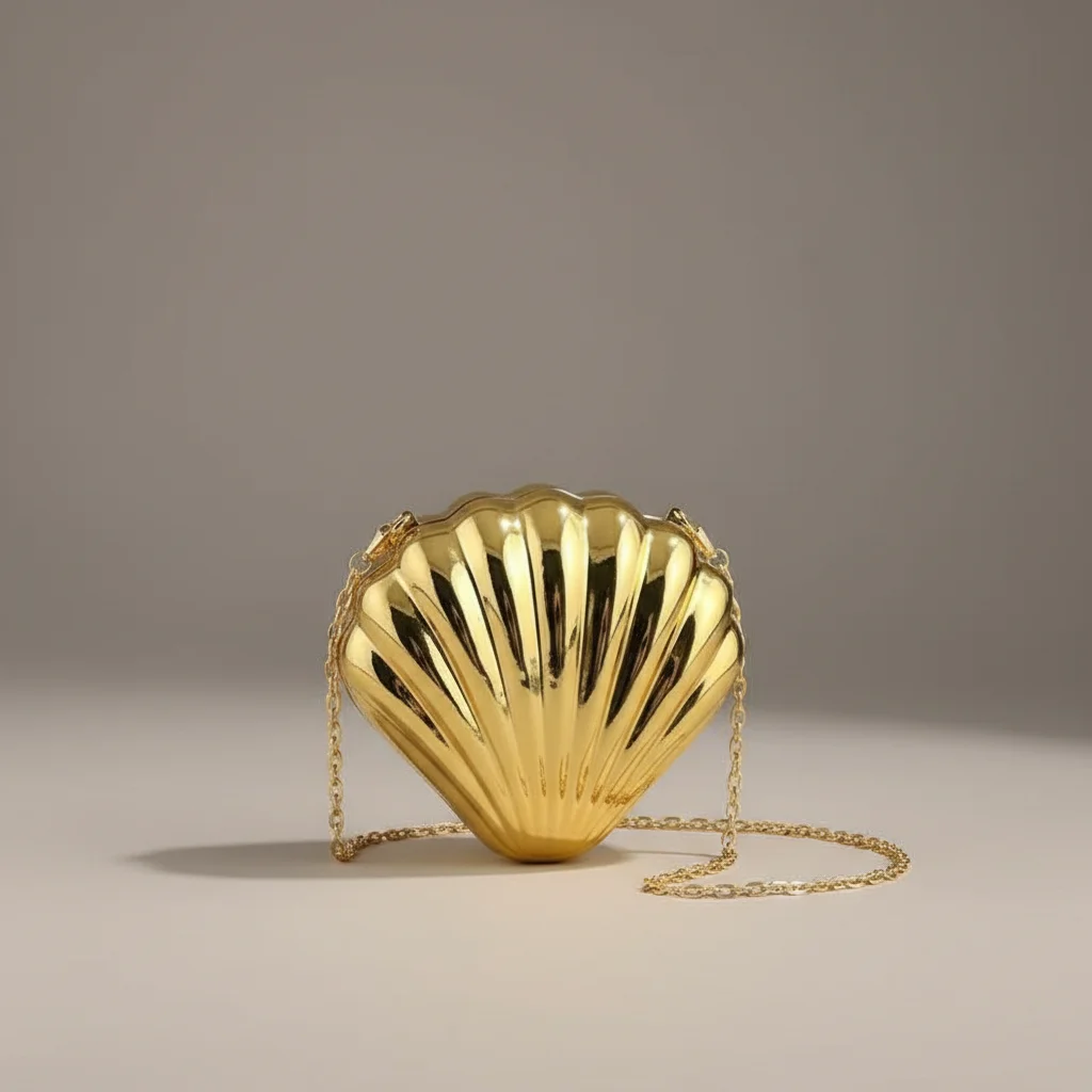 sac chaine soirée métal sculpté – Image 2