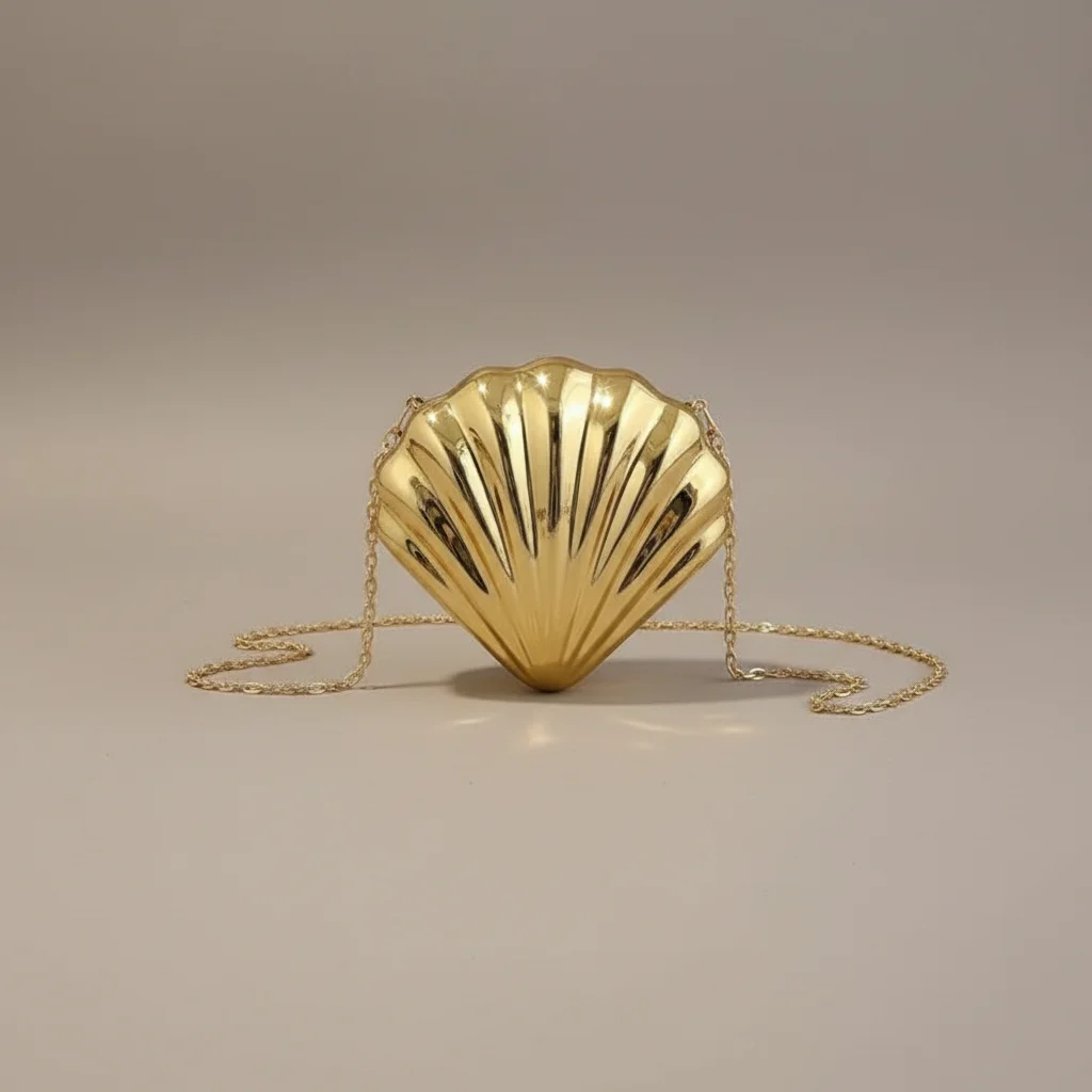 sac chaine soirée métal sculpté – Image 3