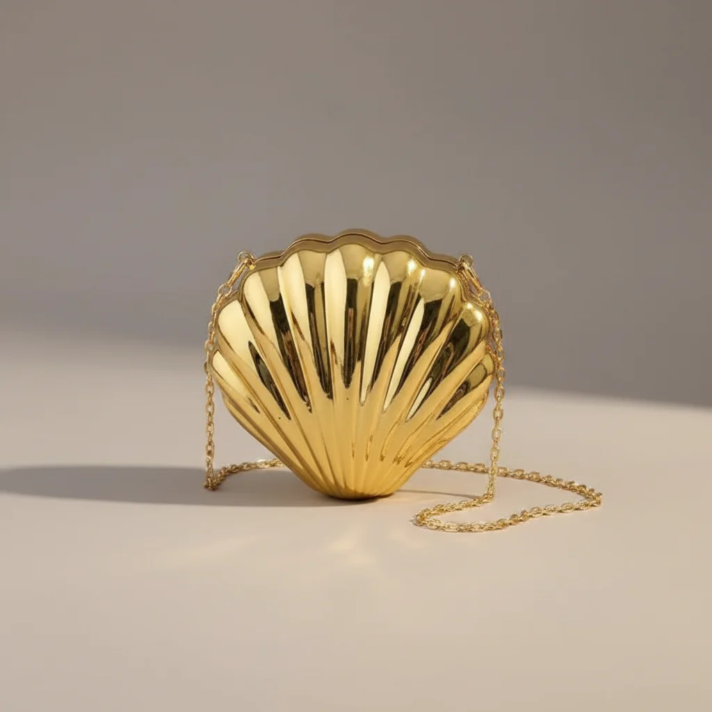 sac chaine soirée métal sculpté – Image 4