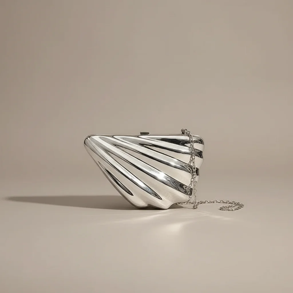 sac chaine soirée métal sculpté – Image 8