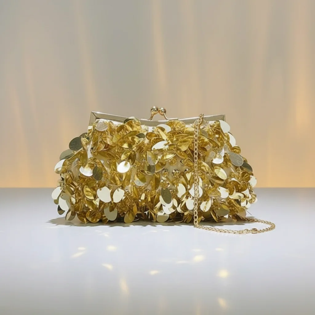 Sac chaine soirée métallisé compact – Image 10