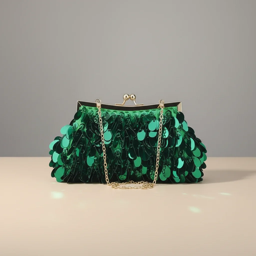 Sac chaine soirée métallisé compact – Image 15