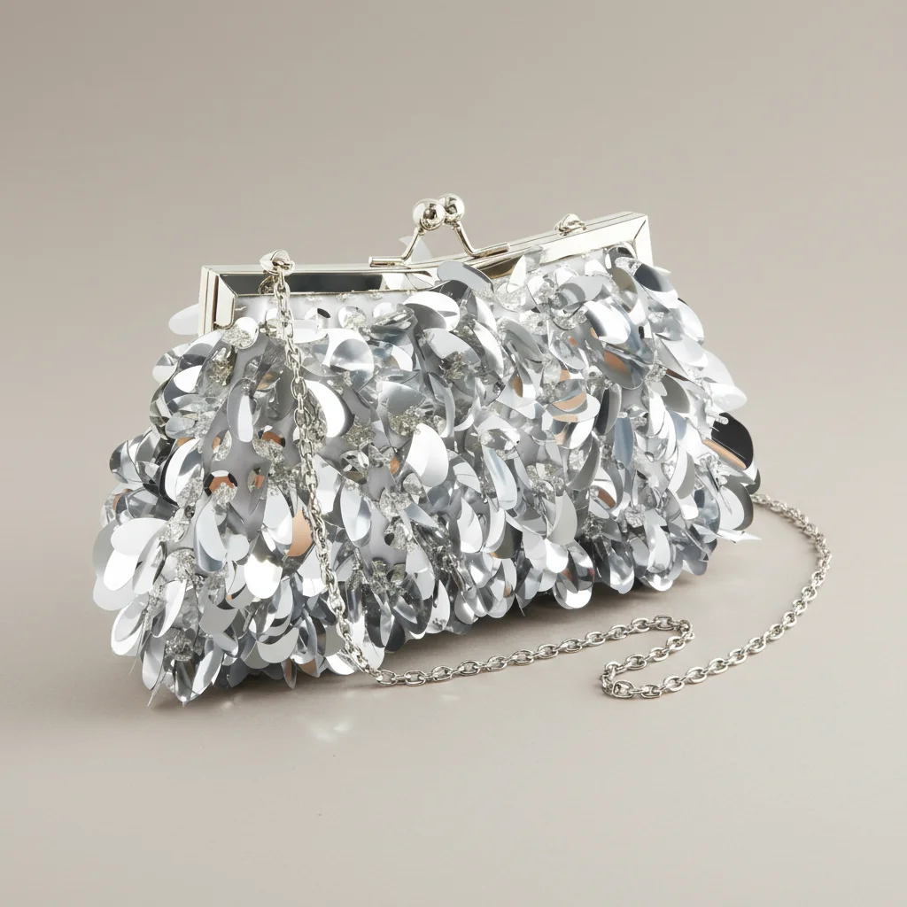 Sac chaine soirée métallisé compact – Image 6
