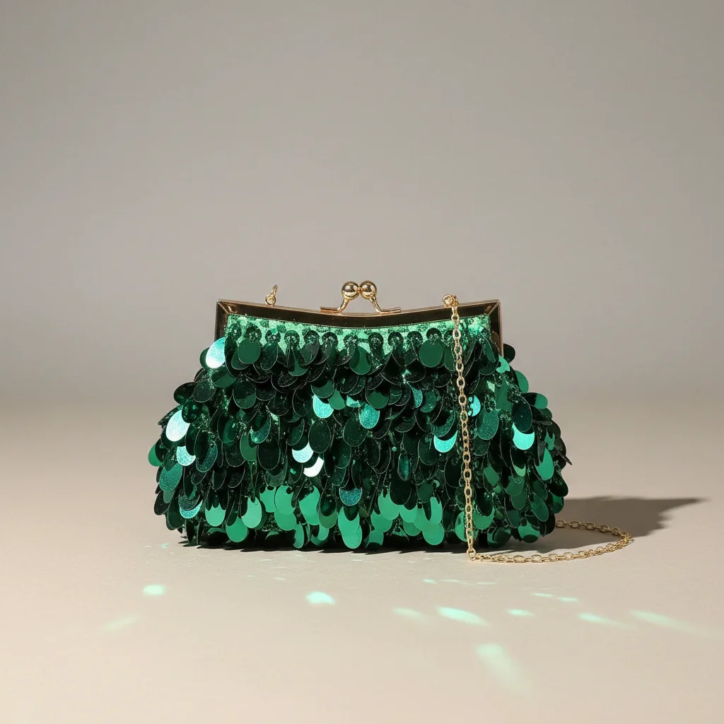 Sac chaine soirée métallisé compact – Image 9