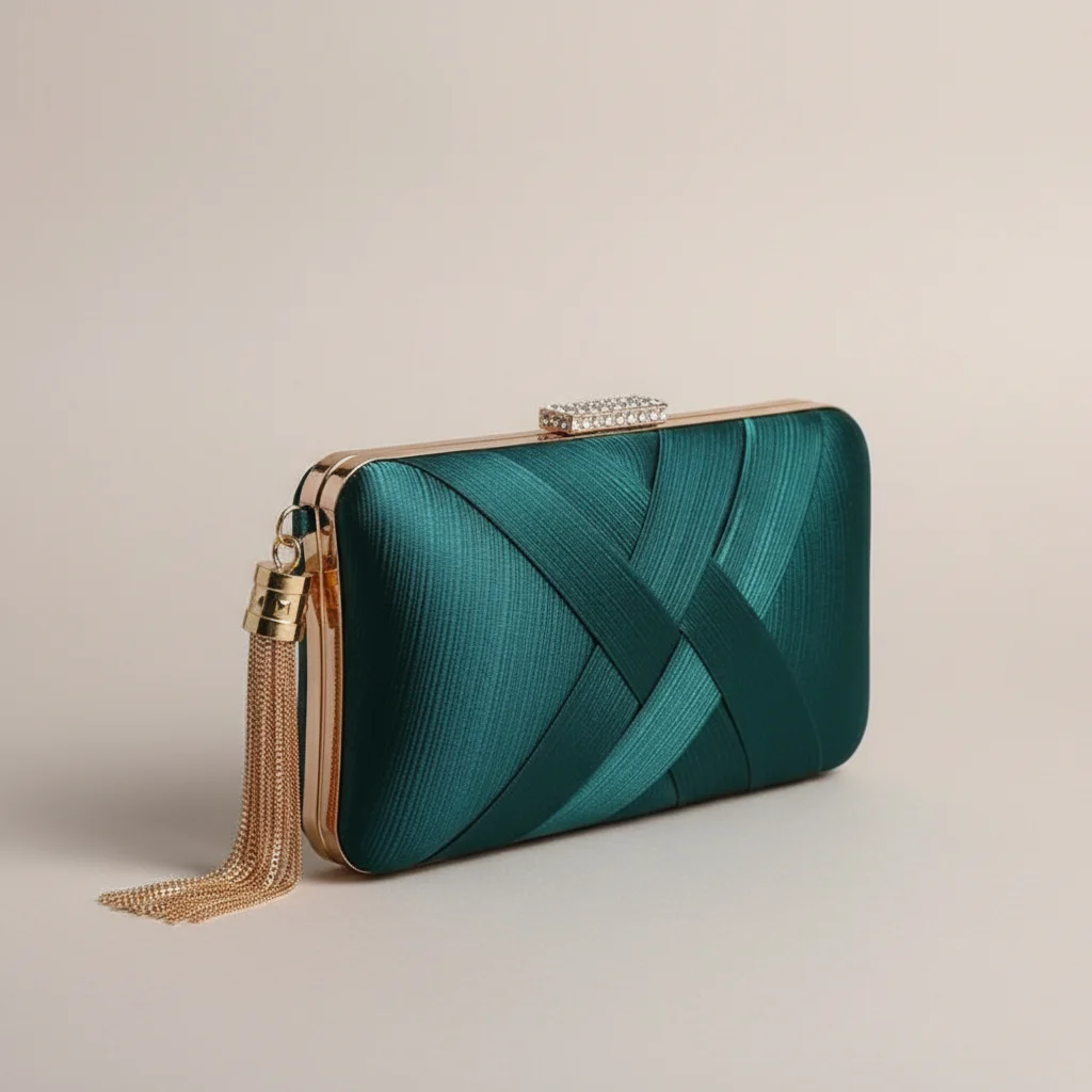 Sac chaine soirée satin élégant – Image 2