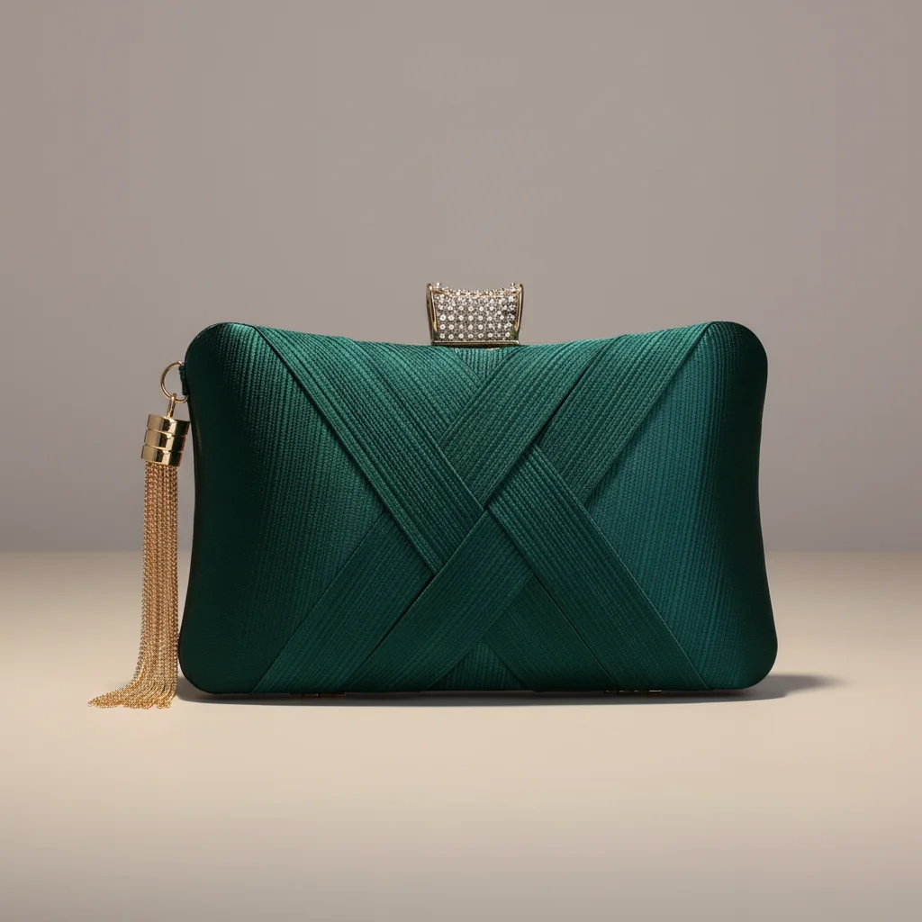Sac chaine soirée satin élégant – Image 6