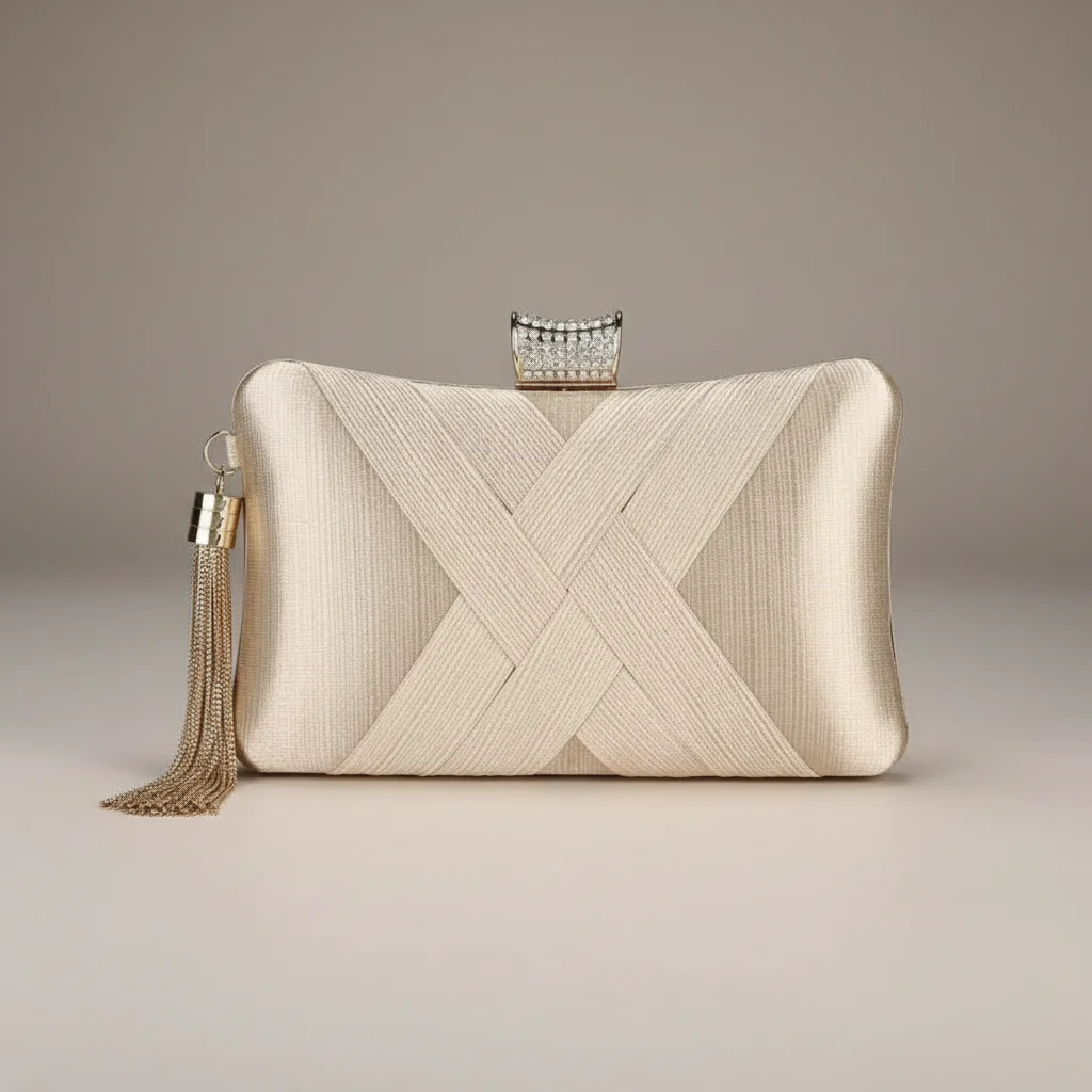 Sac chaine soirée satin élégant – Image 8