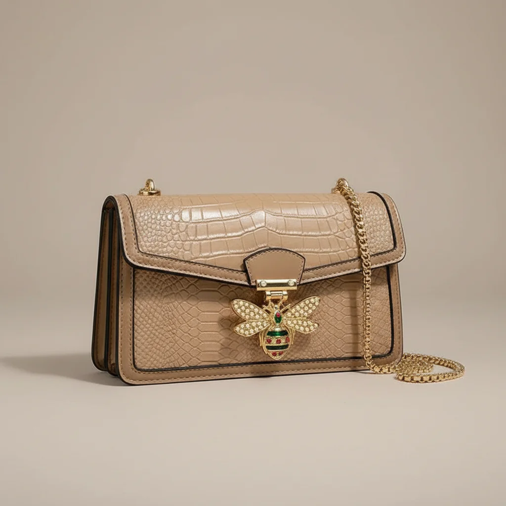 Sac chaine baguette simili cuir abeille – Image 12