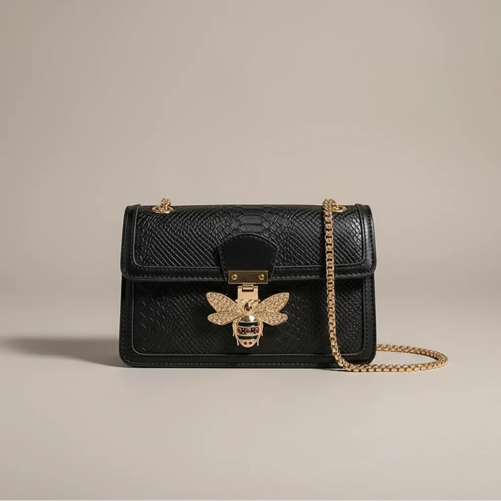 Sac chaine baguette simili cuir abeille – Image 13