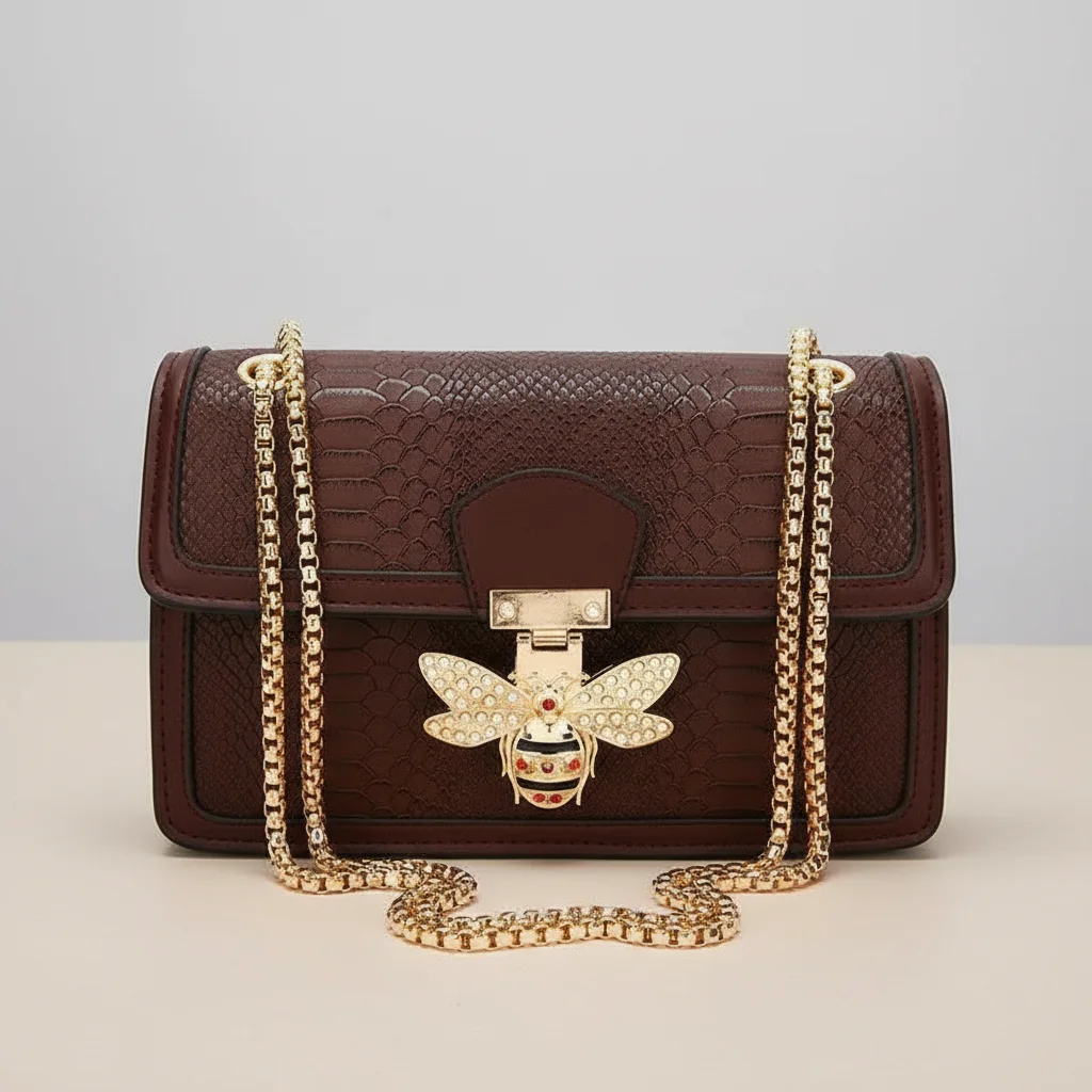 Sac chaine baguette simili cuir abeille – Image 15