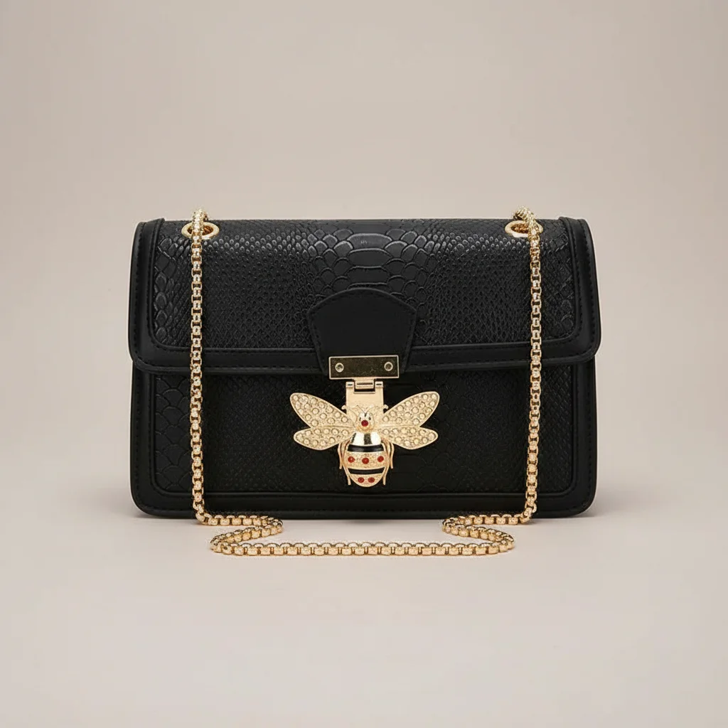 Sac chaine baguette simili cuir abeille – Image 17