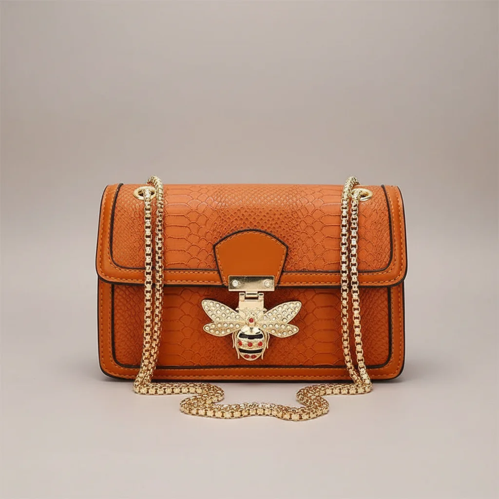 Sac chaine baguette simili cuir abeille – Image 18