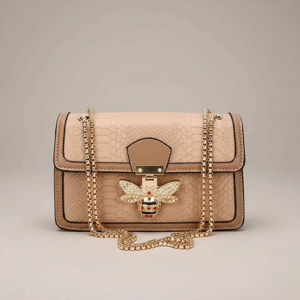 Sac chaine baguette simili cuir abeille – Image 19